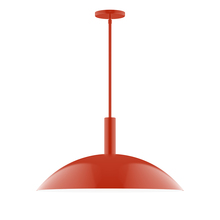Montclair Light Works STGX477-26 - 24" Glow Stem Hung Pendant, Vermillion