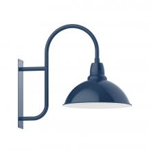  WMF109-50-W18-L13 - 18" Cafe shade LED Wall Mount sconce with wire grill, Navy