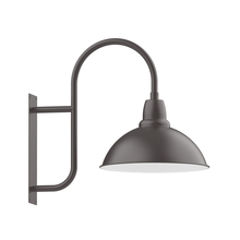 Montclair Light Works WMF109-57 - 18" Cafe shade, wall mount light, Bronze Matte
