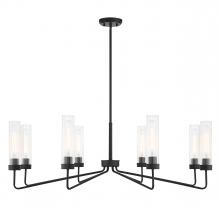  1-8860-8-89 - Baker 8-Light Chandelier in Matte Black