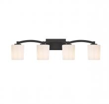  8-7710-4-BK - Whitney 4-Light Bathroom Vanity Light in Matte Black