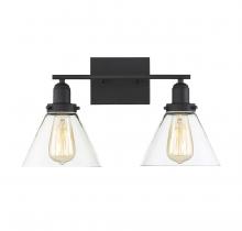  8-9130-2-BK - Drake 2-Light Bathroom Vanity Light in Black