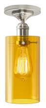  CL179AMSNRT6B - Ceiling Retro Cylinder Amber Satin Nickel E26 Retro Bulb 60W