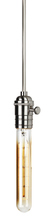  PD157ASNRT4AM - Pendant Retro Tubular Style Lamp Satin Nickel Medium Base Retro Tube 40W Monopoint Canopy