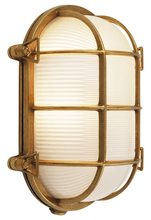  WO851BRMB6 - Outdoor Wall Tortuga Ovale Brass Medium Base Incandescent 60W