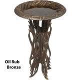 Whitehall 00164 - DRAGONFLY BIRDBATH & PEDESTAL OIL RUBBED BRONZE