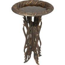  00165 - DRAGONFLY BIRDBATH & PEDESTAL COPPER VERDI