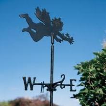Whitehall 00231 - CHERUB GARDEN WEATHERVANE BLACK