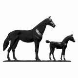 Whitehall 03005 - 30" MARE & COLT WEATHERVANE ROOFTOP BLACK