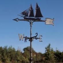 Whitehall 03053 - 30" SCHOONER WEATHERVANE ROOFTOP BLACK