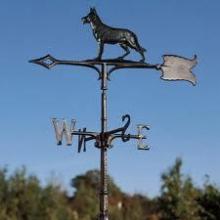 Whitehall 65346 - 30" GERMAN SHEPHERD WEATHERVANE GARDEN BLACK