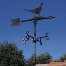 Whitehall 65365 - 30" PHESANT WEATHERVANE GARDEN BLACK