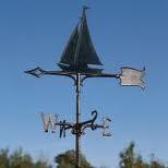 Whitehall 65368 - 30" SAILBOAT WEATHERVANE GARDEN BLACK