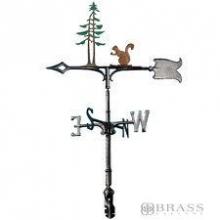  65442 - 30" SQUIRREL & PINES WEATHERVANE GARDEN COLOR