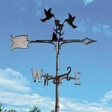  65508 - 30" HUMMINGBIRDS WEATHERVANE ROOFTOP BLACK