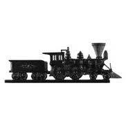 Whitehall 65519 - 30" LOCOMOTIVE WEATHERVANE ROOFTOP BLACK