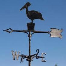 Whitehall 65527 - 30" PELICAN WEATHERVANE ROOFTOP BLACK