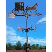  65550 - 30" AMISH BUGGY WEATHERVANE ROOFTOP COLOR