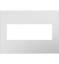  AWP3GPW4 - Adorne® Powder White Three-Gang Screwless Wall Plate with Microban®