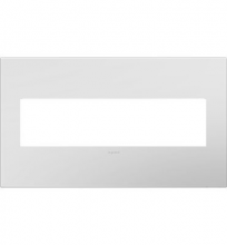  AWP4GPW4 - Adorne® Powder White Four-Gang Screwless Wall Plate with Microban®