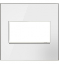  AWM2GMW4 - adorne® Mirror White Two-Gang Screwless Wall Plate