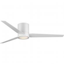  P2588-2830K - Braden 56" Integrated LED Indoor Satin White Mid-Century Modern Ceiling Fan with Light Kit and W