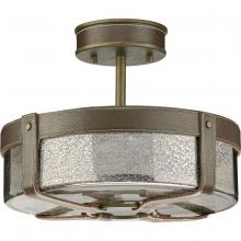  P350143-161 - POINT DUMEÂ® byJeffrey Alan Marks for Progress Lighting Rockdance Collection Aged Brass  Semi-Flush