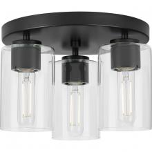  P350237-31M - Cofield Collection 12 in. Three-Light Matte Black Transitional Flush Mount