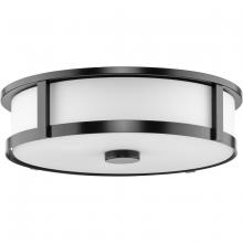  P350281-31M - Gilliam Collection Three-Light Matte Black New Traditional Flush Mount