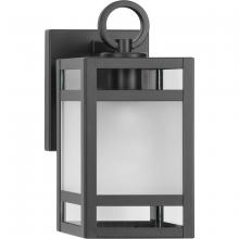  P560341-31M - Parrish Collection One-Light Clear and Etched Glass Modern Craftsman Outdoor Small Wall Lantern