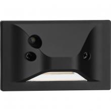  P660007-031-30 - LED Indoor/Outdoor Black Integrated LED Wall or Step Light with Photocell