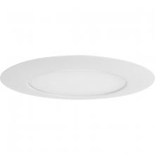  P806004-028 - 6" Satin White Recessed Lensed Shower Trim with Glass Diffuser for 6" Housing (P806N series)