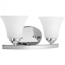  P2009-15 - Adorn Collection Two-Light Polished Chrome Etched Glass Traditional Bath Vanity Light