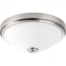  P350005-009-30 - One-Light 11" LED Linen Glass Flush Mount