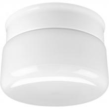  P3516-30 - One-Light White Glass 6-3/4" Close-to-Ceiling