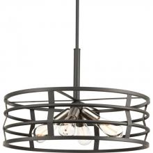  P500012-143 - Remix Collection Four-Light Graphite Global Pendant Light