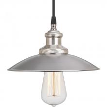  P5161-81 - Archives Collection One-Light Antique Nickel PMS Matte Cool Grey #9 Shade Farmhouse Mini-Pendant Lig