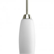  P5167-09 - Wisten Collection One-Light Brushed Nickel Etched Glass Modern Mini-Pendant Light