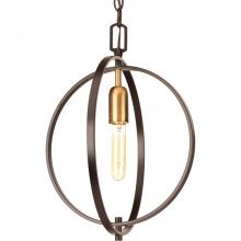  P5180-20 - Swing Collection One-Light Antique Bronze Global Mini-Pendant Light