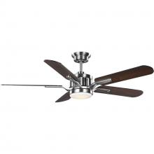  P250007-009-30 - Claret Collection 5-Blade Reversible Matte Black/American Walnut 54-Inch AC Motor Ceiling Fan