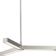  P400257-009-30 - Planck LED Collection Three-Light Brushed Nickel Modern Style Chandelier Light