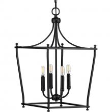  P500214-031 - Parkhurst Collection Black Four-Light Foyer