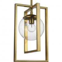  P500283-109 - Atwell Collection One-Light Brushed Bronze Clear Glass Luxe Pendant Light