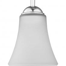  P500288-015 - Classic Collection One-Light Polished Chrome Etched Glass Traditional Pendant Light