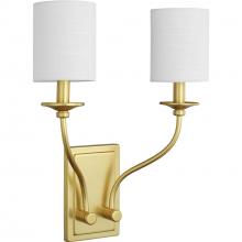  P710019-012 - Bonita Collection Satin Brass Two-Light Wall Sconce
