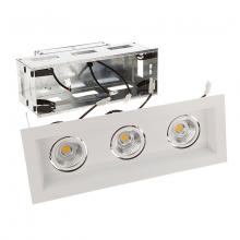  MT-3LD311R-F940-WT - Mini Multiple LED Three Light Remodel Housing with Trim and Light Engine