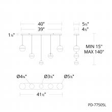  PD-77505L-BC - Cyllindra Chandelier Light