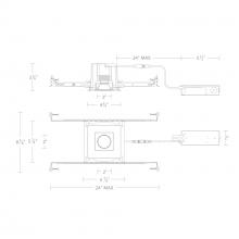  R3BSAN-SWD-WT - Ocular 3.0 Dim-to-Warm Square Adjustable Trim and Remodel Housing with New Construction Frame-In K