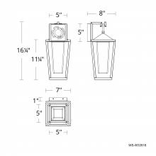  WS-W33516-40-BK - Manchester Outdoor Wall Sconce