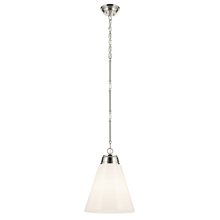 Kichler 52662PN - Marsailli 19.75" 1-Light Large Pendant with Opal Glass in Brushed Nickel